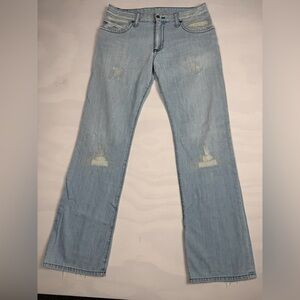 Robins Jeans Men’s 32X33 Light Blue Straight Leg Marvin Denim Wings Zip pocket